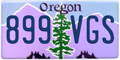 OR license plate 899VGS