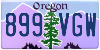 OR license plate 899VGW