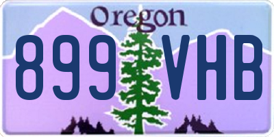 OR license plate 899VHB