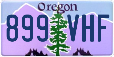 OR license plate 899VHF