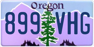 OR license plate 899VHG