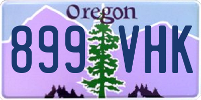 OR license plate 899VHK