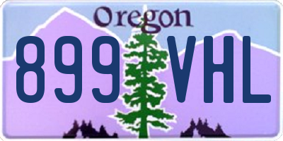 OR license plate 899VHL