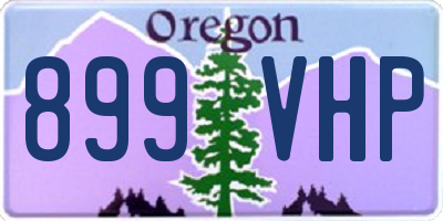 OR license plate 899VHP