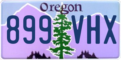 OR license plate 899VHX