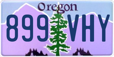 OR license plate 899VHY