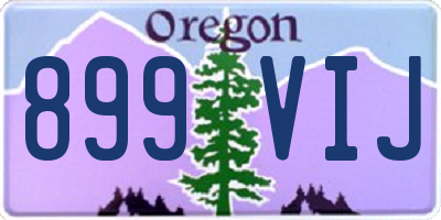 OR license plate 899VIJ