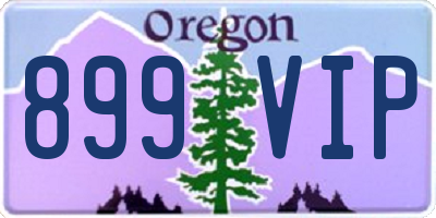 OR license plate 899VIP