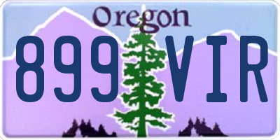 OR license plate 899VIR