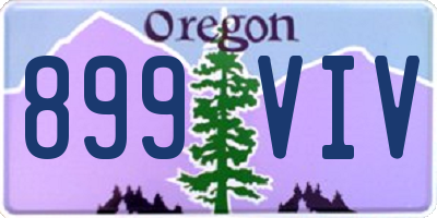 OR license plate 899VIV