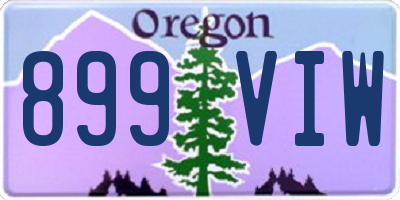 OR license plate 899VIW