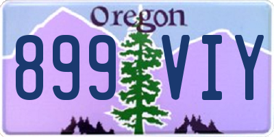 OR license plate 899VIY