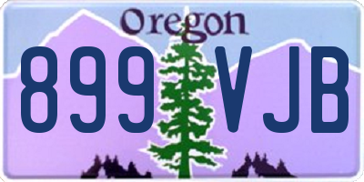 OR license plate 899VJB