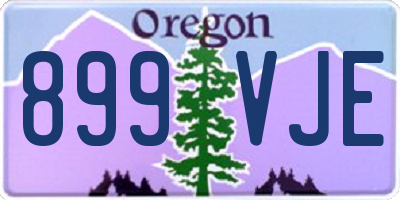 OR license plate 899VJE