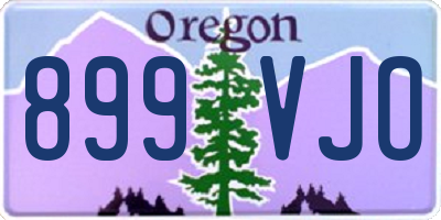 OR license plate 899VJO