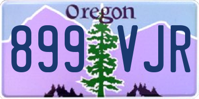 OR license plate 899VJR