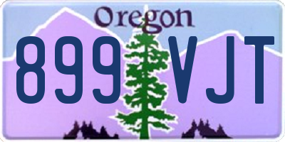 OR license plate 899VJT