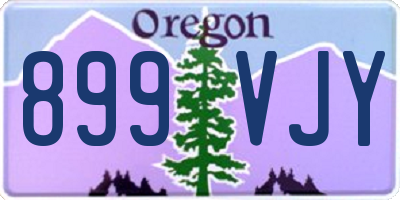 OR license plate 899VJY