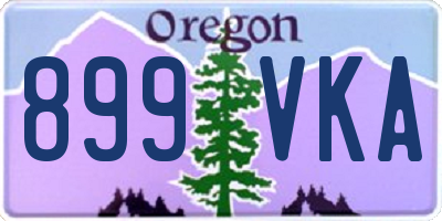 OR license plate 899VKA