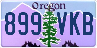 OR license plate 899VKB
