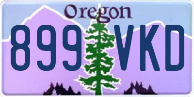 OR license plate 899VKD