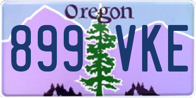 OR license plate 899VKE