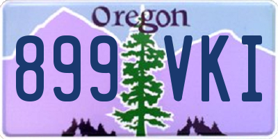 OR license plate 899VKI