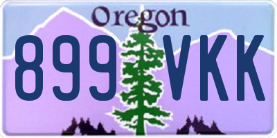 OR license plate 899VKK
