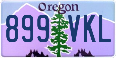 OR license plate 899VKL