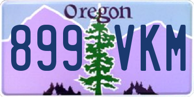 OR license plate 899VKM