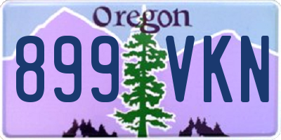 OR license plate 899VKN