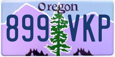 OR license plate 899VKP