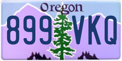OR license plate 899VKQ