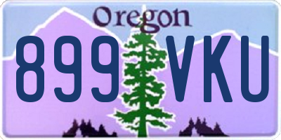 OR license plate 899VKU