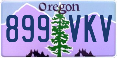 OR license plate 899VKV