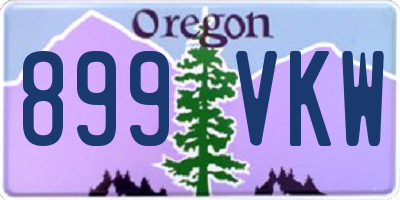 OR license plate 899VKW