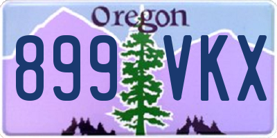 OR license plate 899VKX