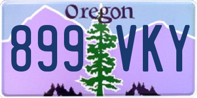 OR license plate 899VKY