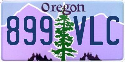 OR license plate 899VLC