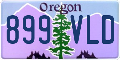 OR license plate 899VLD