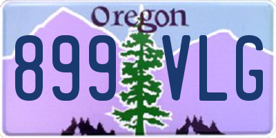 OR license plate 899VLG