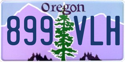 OR license plate 899VLH