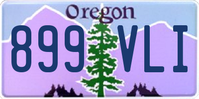 OR license plate 899VLI