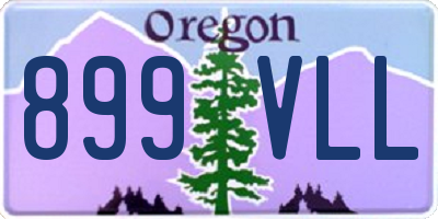 OR license plate 899VLL