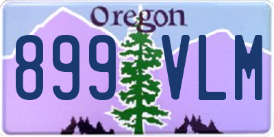 OR license plate 899VLM