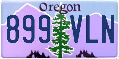 OR license plate 899VLN