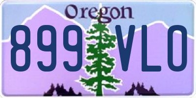 OR license plate 899VLO