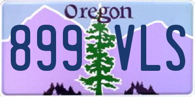 OR license plate 899VLS