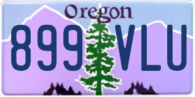 OR license plate 899VLU