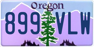 OR license plate 899VLW